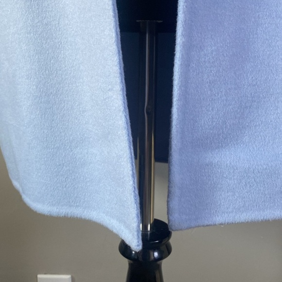 Rachel Zoe Light Blue Wool Blend Open Front Jacket Coat Lightweight Sz L NWT - Picture 3 of 9